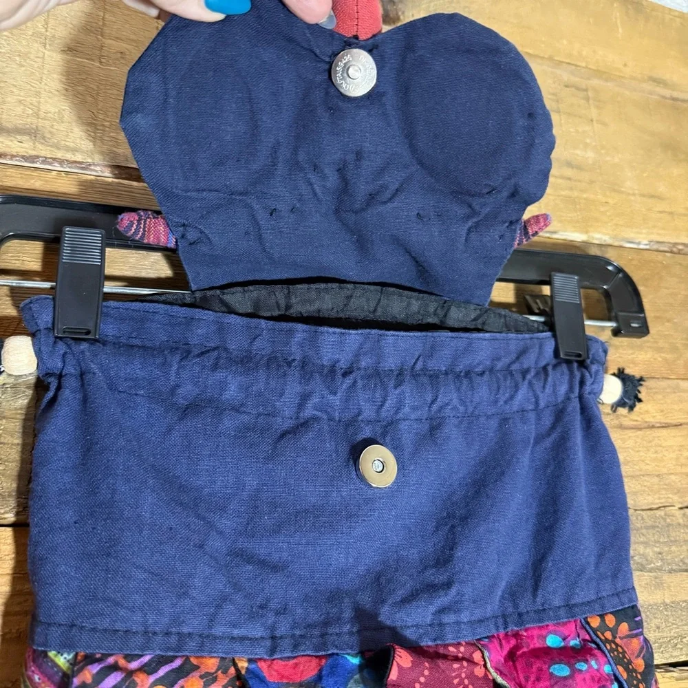 Owl Small Mini Backpack‎ Purse Boho Patchwork Back Pack Tween Teen